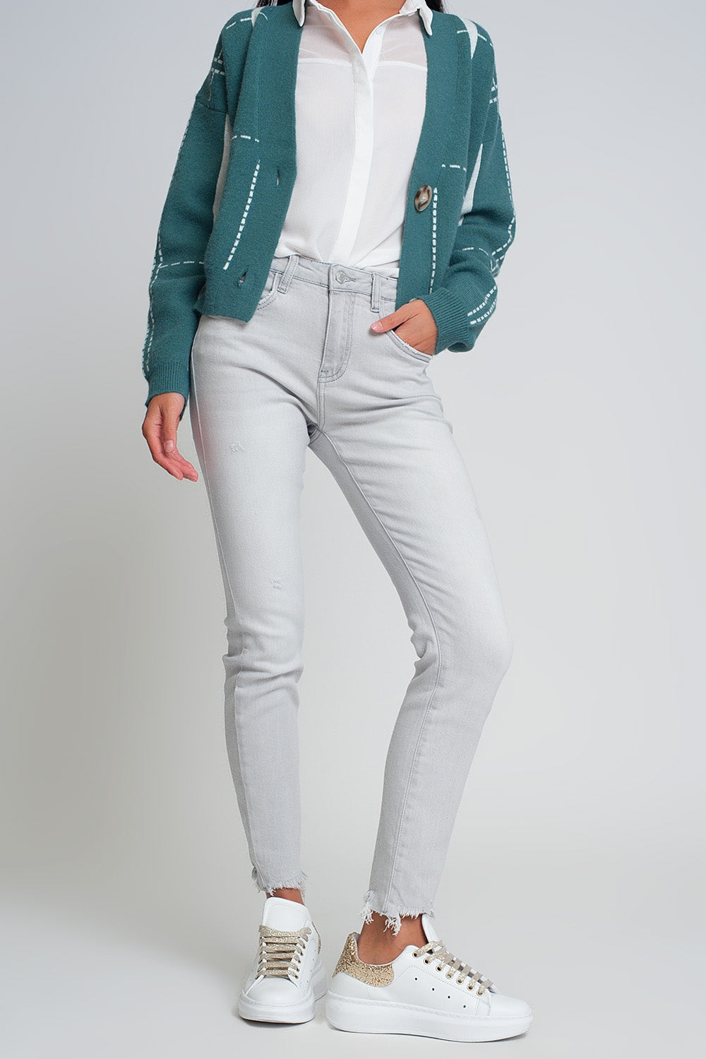 Skinny jeans in grey - Jeans