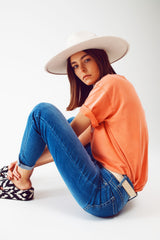 jean skinny à délavage moyen