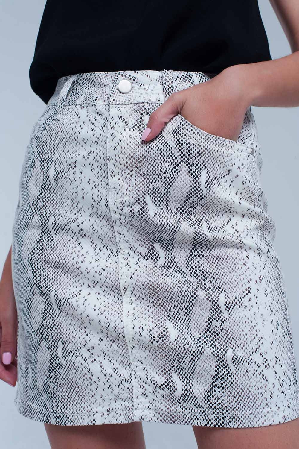 Skirt with snake print - Skirts