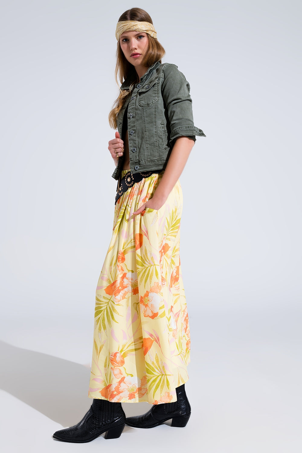 Slim denim trucker jacket in khaki - Jackets