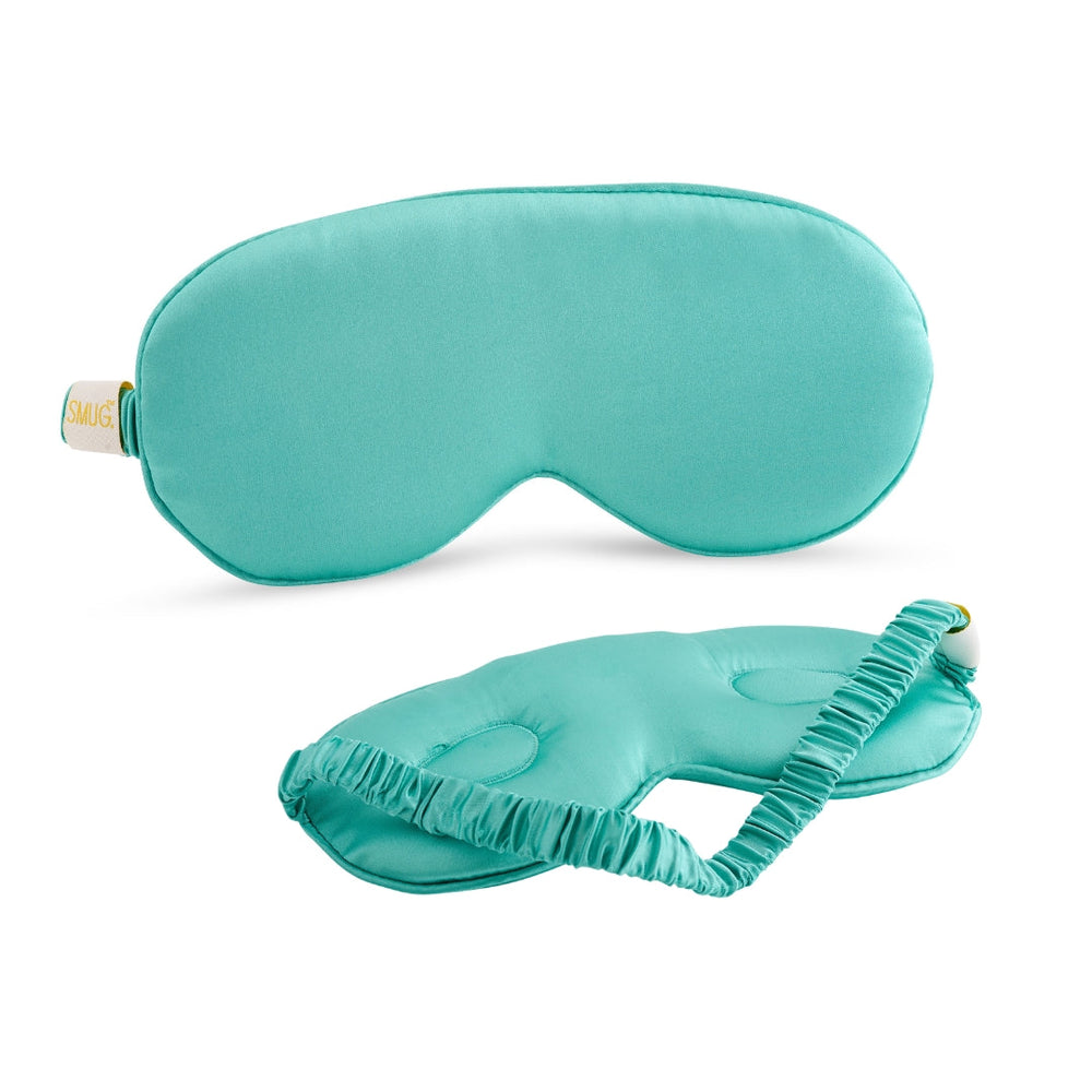 Máscara de dormir acolchoada em cetim nuvem - estampado Aqua