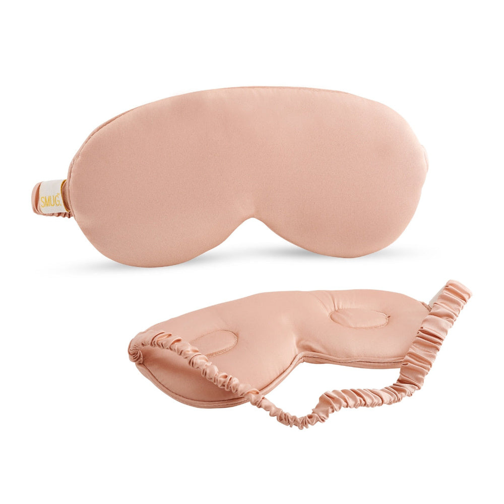Masque de sommeil en satin rembourré Cloud - Imprimé caramel