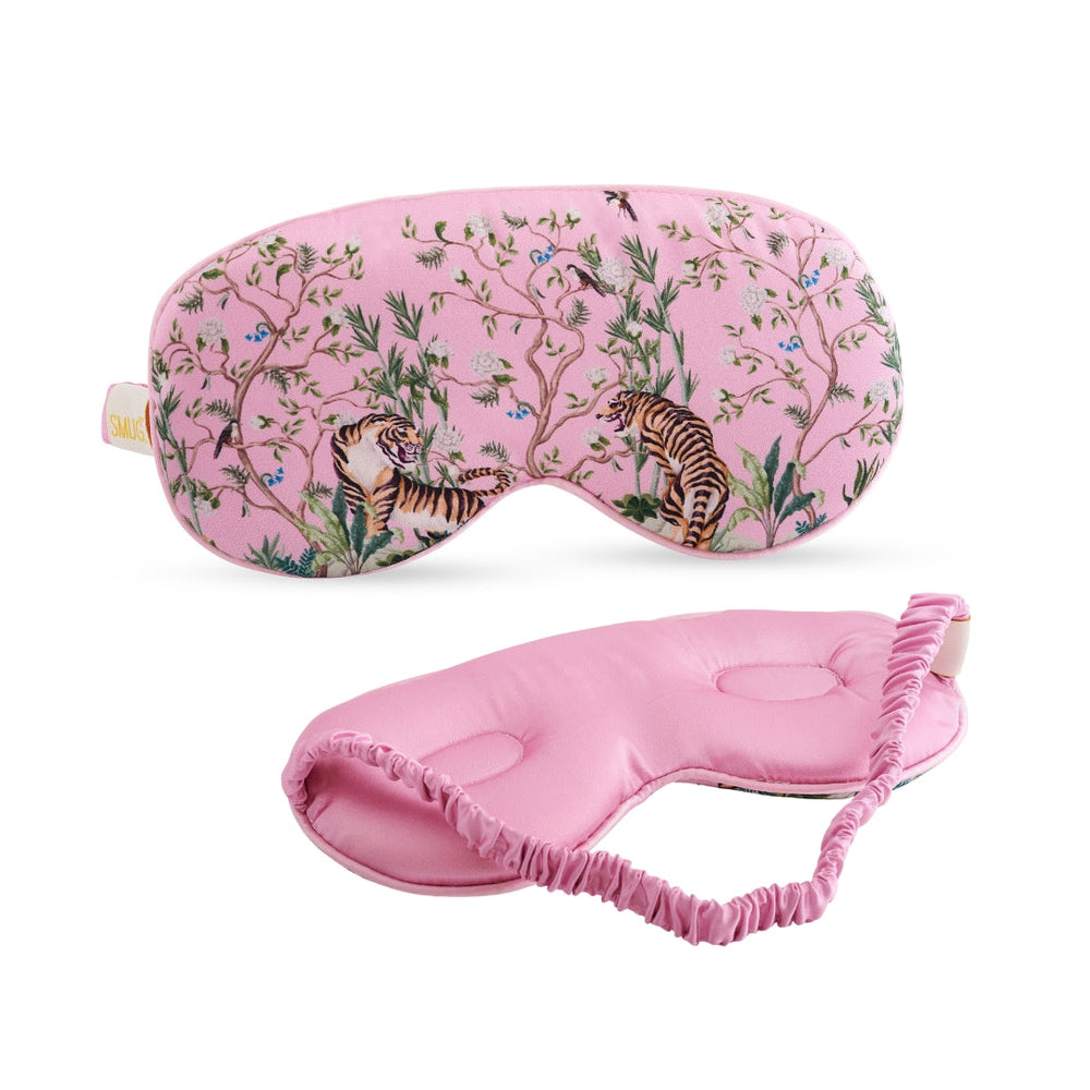 Masque de sommeil en satin rembourré Cloud - Imprimé tigre