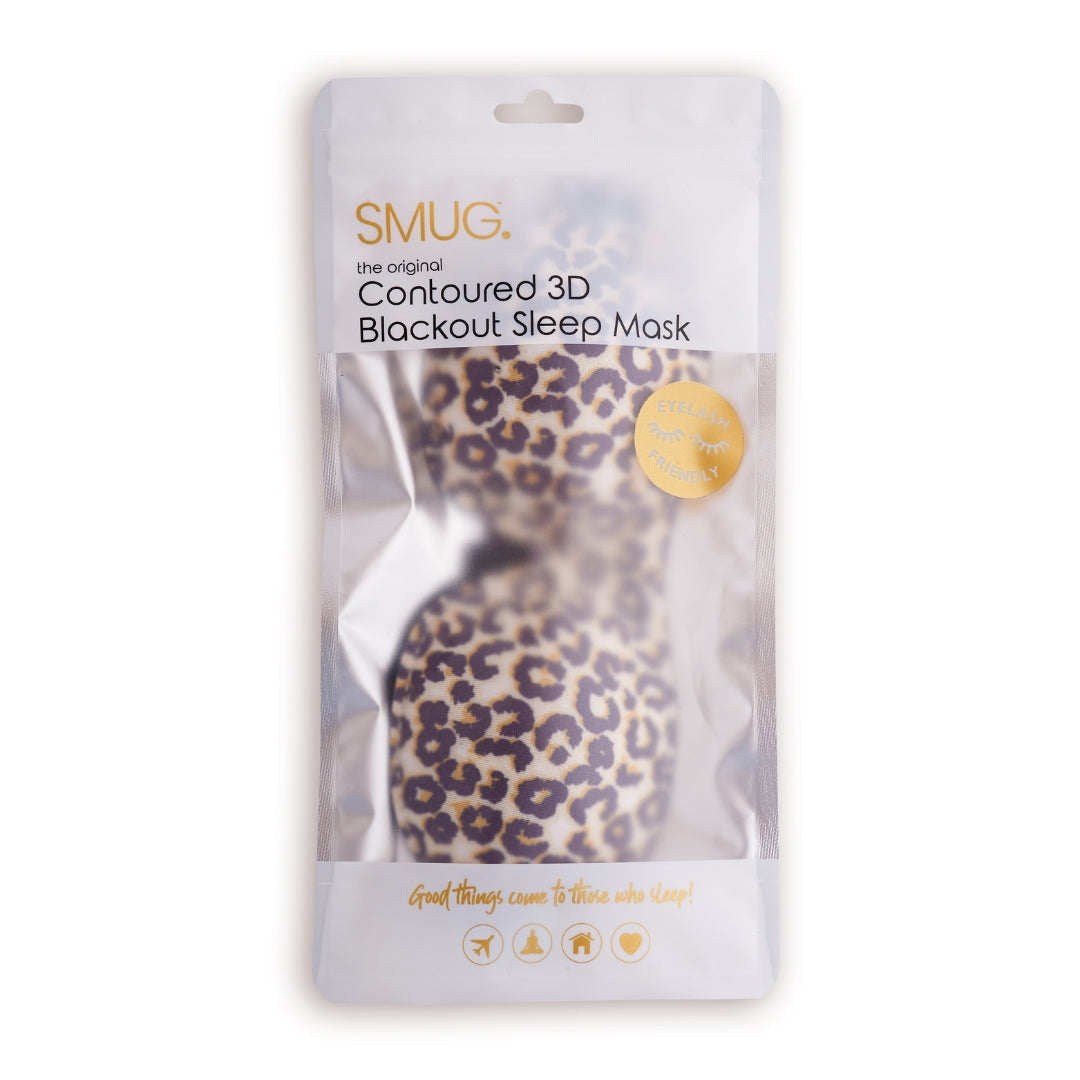 Contoured 3D Blackout Sleep Mask - Leopard Print - Contoured Sleep Mask