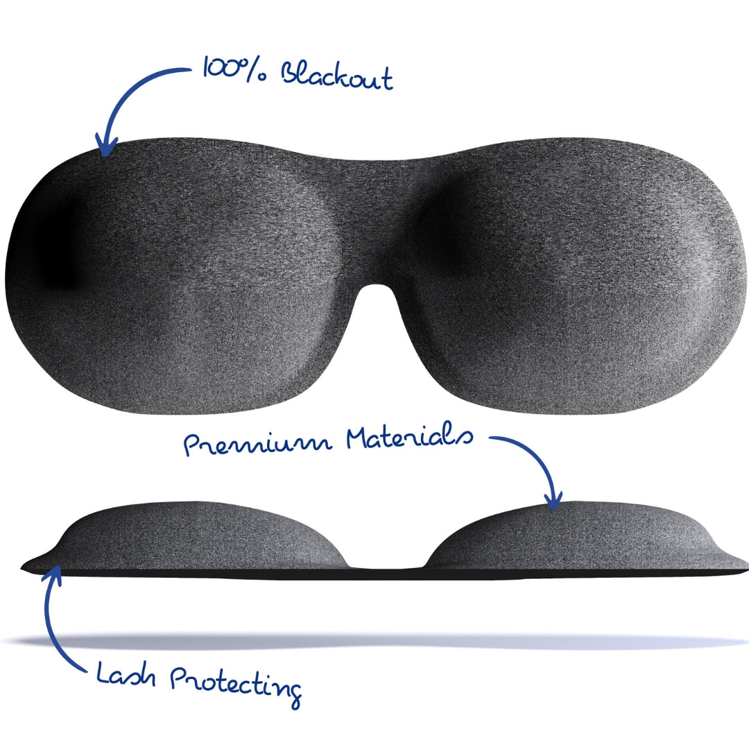 Contoured 3D Blackout Sleep Mask - Dark Grey Marl - Contoured Sleep Mask