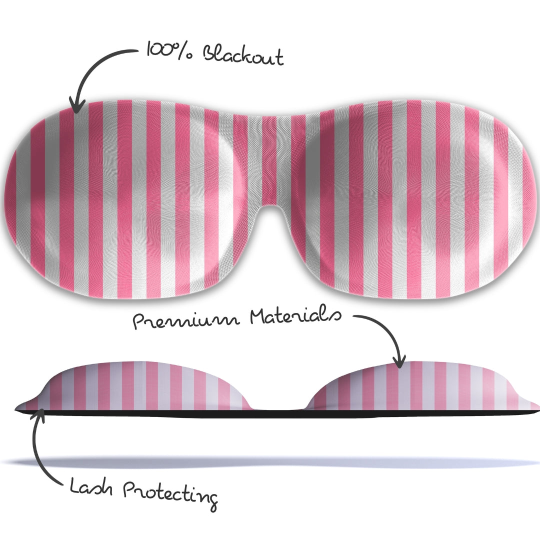 Contoured 3D Blackout Sleep Mask - Candy Shop Print - Contoured Sleep Mask