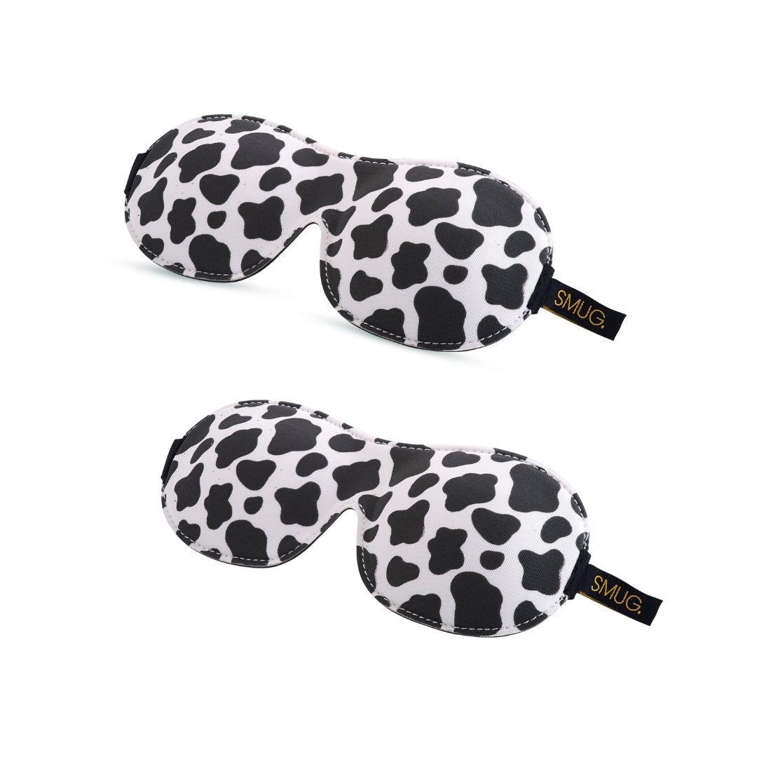 Contoured Sleep Mask Twin Pack Sets - Various Designs Cow - Contoured Sleep Mask Set