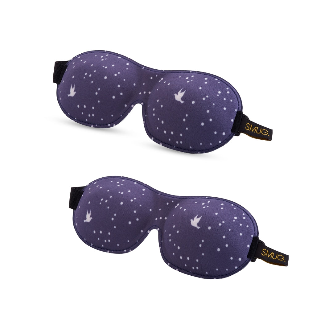 Contoured Sleep Mask Twin Pack Sets - Various Designs Night Sky - Contoured Sleep Mask Set