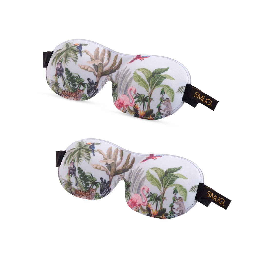 Contoured Sleep Mask Twin Pack Sets - Various Designs Jungle - Contoured Sleep Mask Set