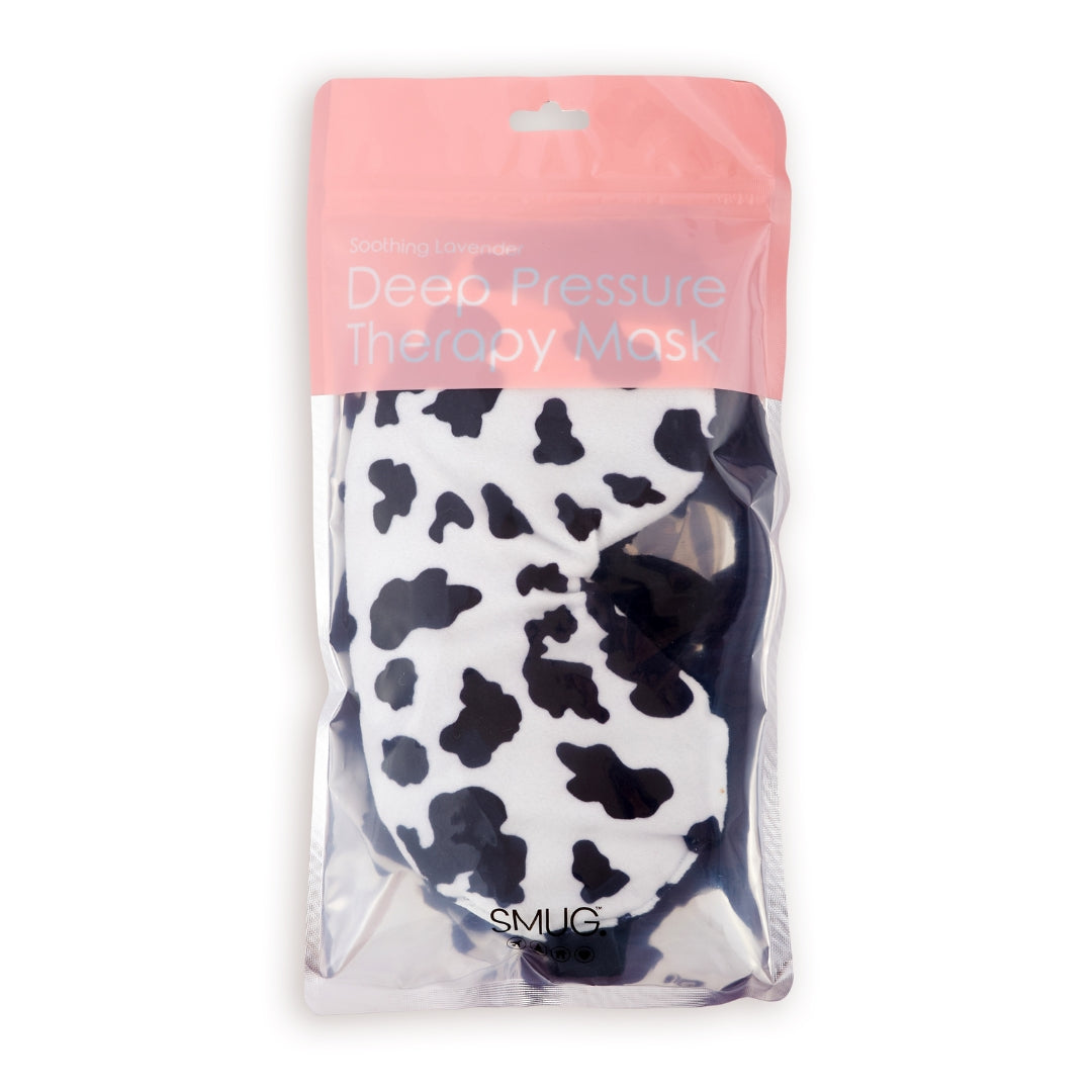 Lavender Deep Pressure Therapy Eye Mask - Cow Print - Eye Mask