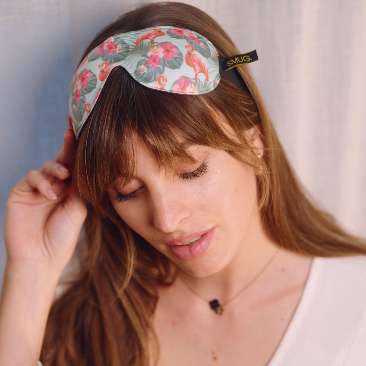 Contoured 3D Blackout Sleep Mask - Flamingo Print - Contoured Sleep Mask