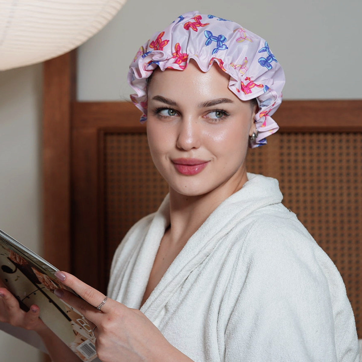 Shower Cap - Bubble Pup Print - Shower Caps
