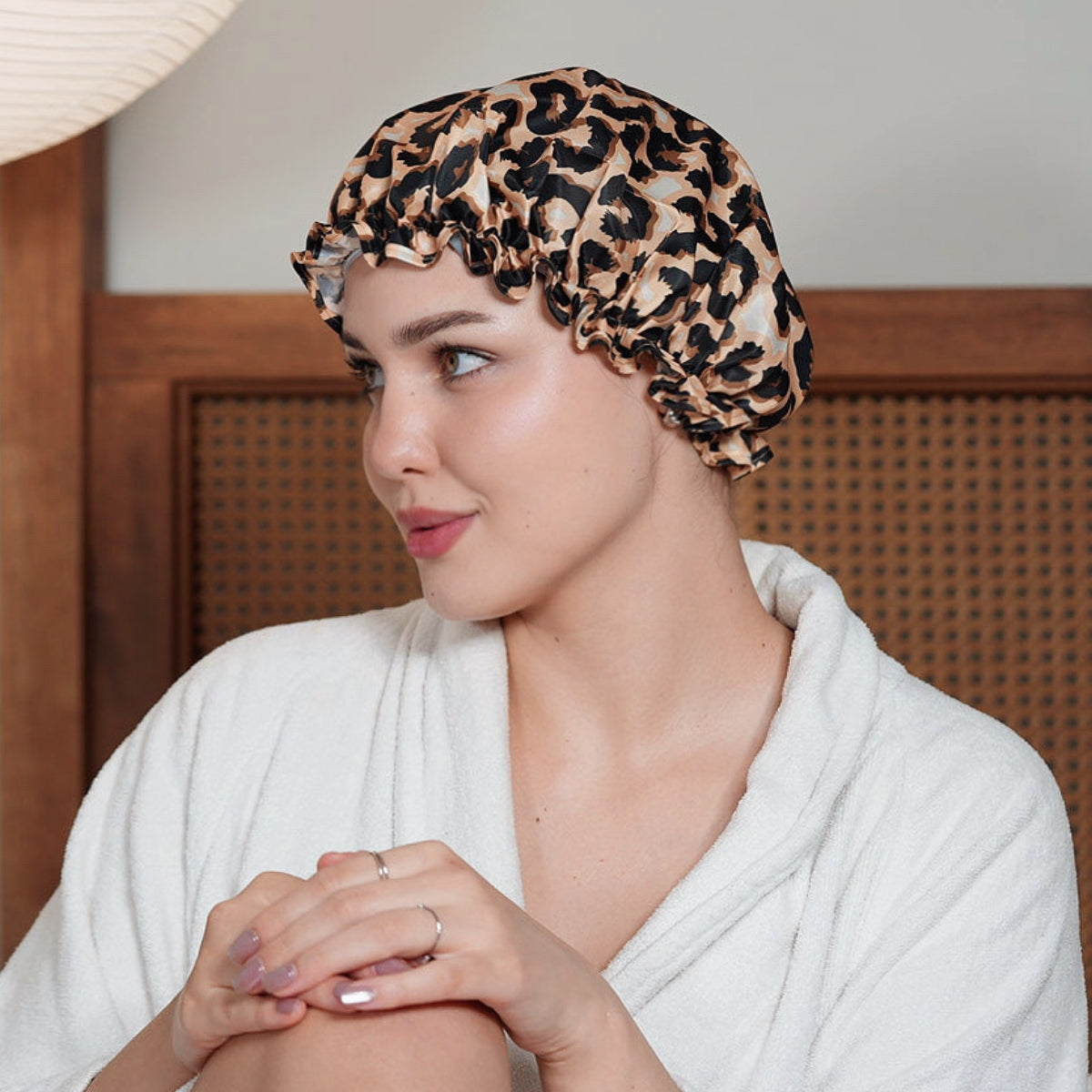 Shower Cap - Leopard Print - Shower Caps
