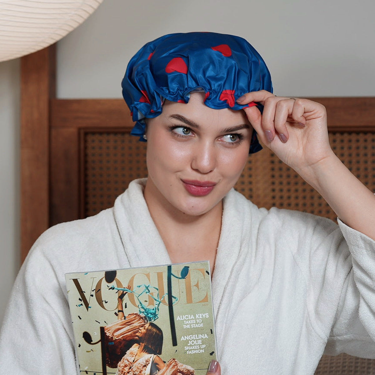 Shower Cap - Loveheart Print - Shower Caps