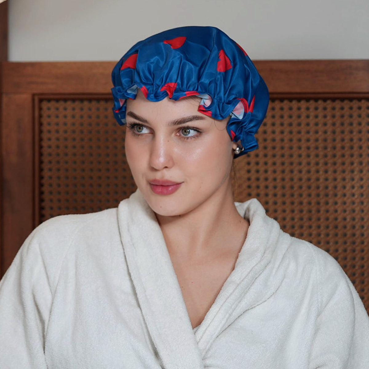 Shower Cap - Loveheart Print - Shower Caps