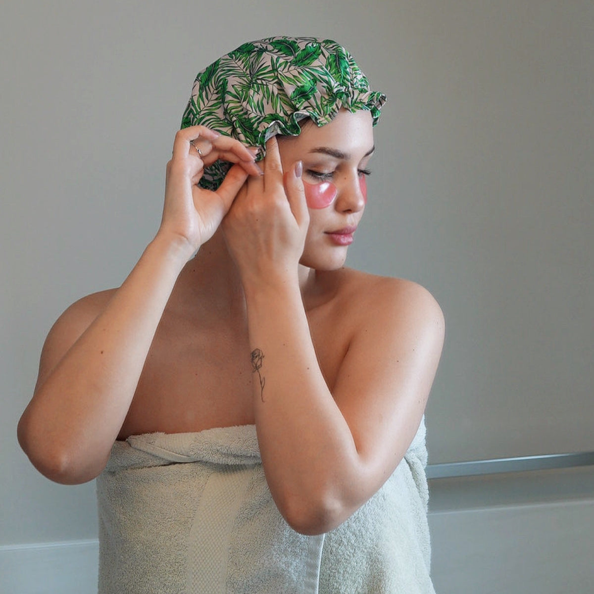 Shower Cap - Palm Print - Shower Caps