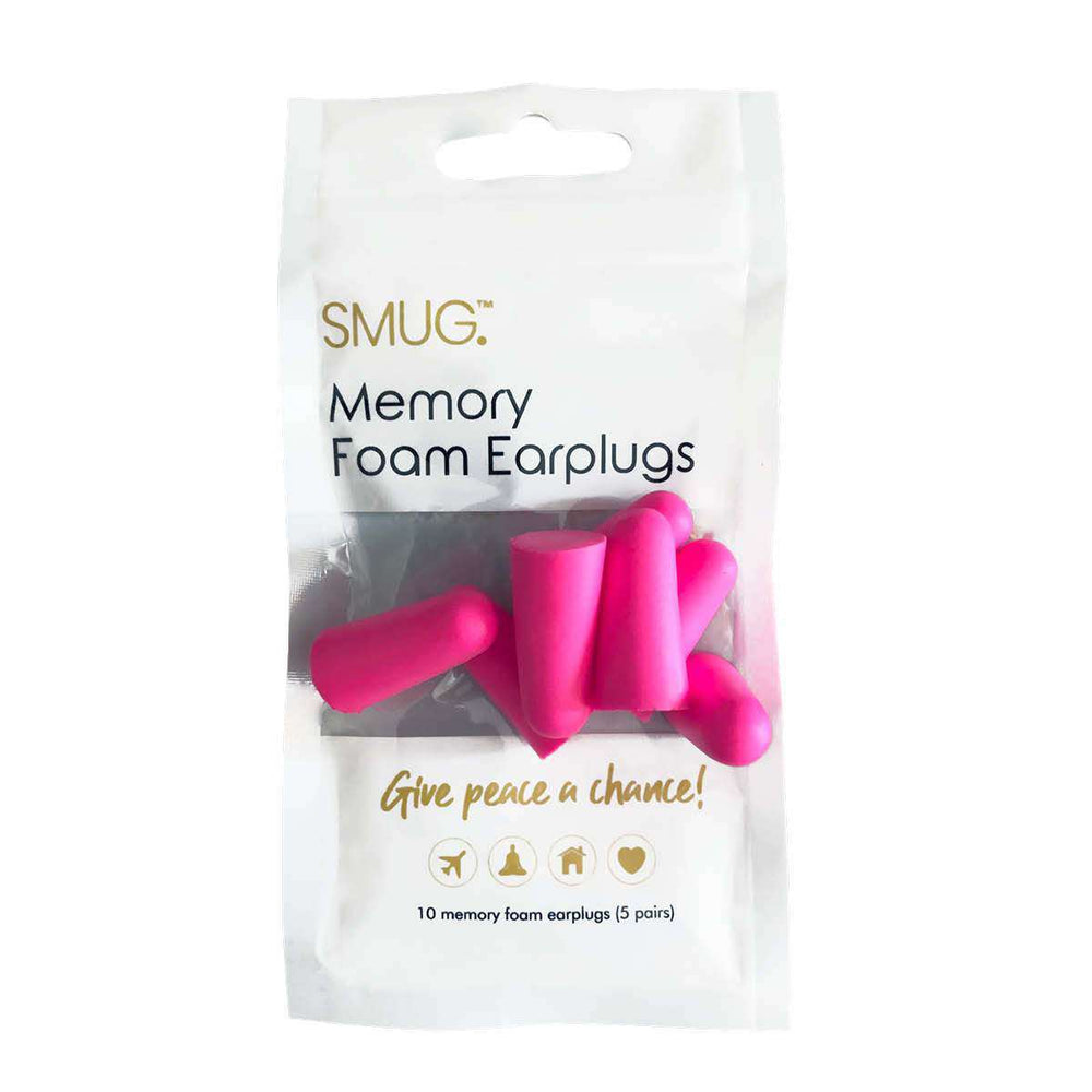 Bouchons d'oreilles en mousse à mémoire de forme - Rose vif (1 paquet)