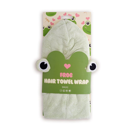 Novelty Hair Towel Wrap, Frog - Novelty Hair Towel Wrap