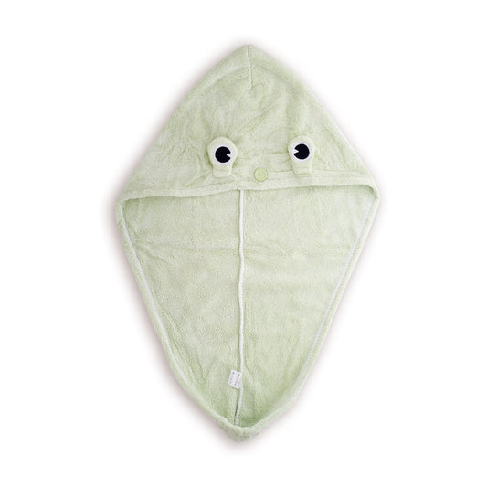 Novelty Hair Towel Wrap, Frog - Novelty Hair Towel Wrap