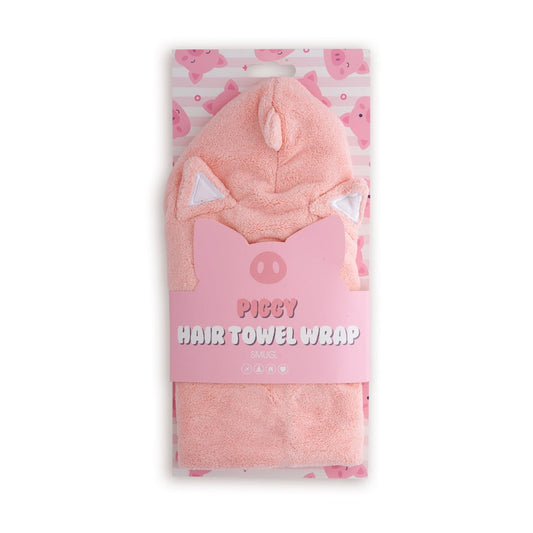 Novelty Hair Towel Wrap, Piggy - Novelty Hair Towel Wrap