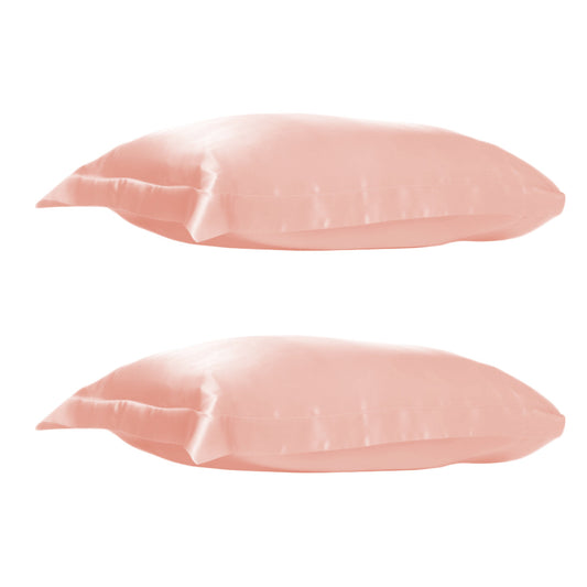 Two Satin Pillowcases - Pink - Pillowcase