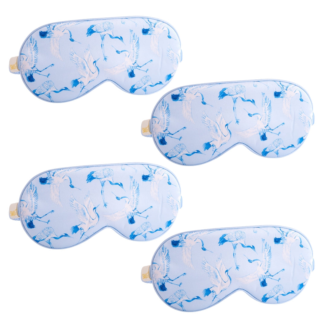 Satin Sleep Mask Multipack Sets - Various Designs Cranes - Satin Sleep Mask Set