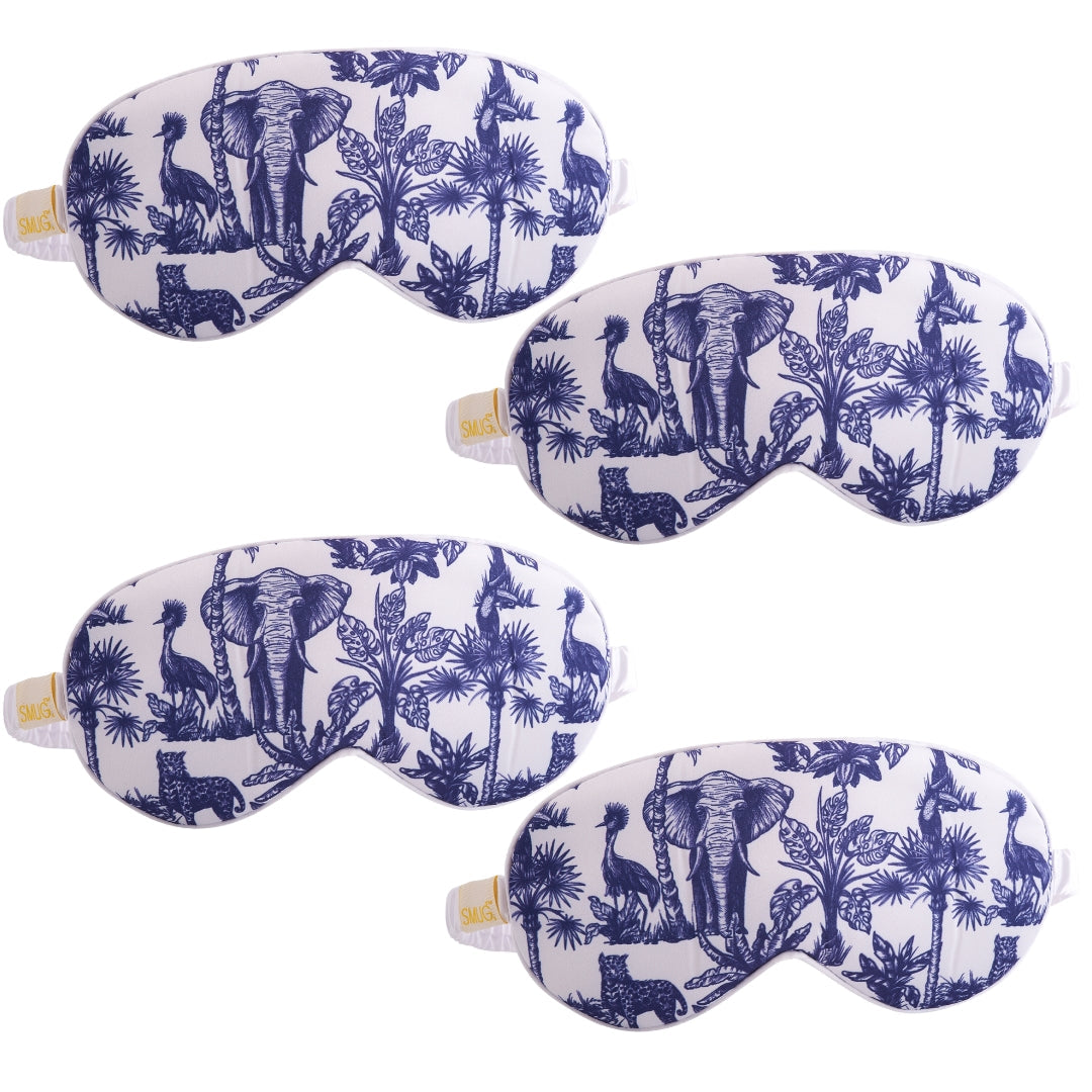Satin Sleep Mask Multipack Sets - Various Designs Elephant - Satin Sleep Mask Set