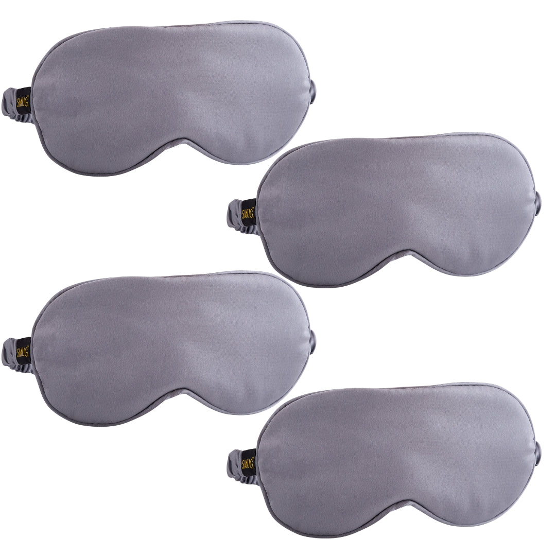 Satin Sleep Mask Multipack Sets - Various Designs Grey - Satin Sleep Mask Set