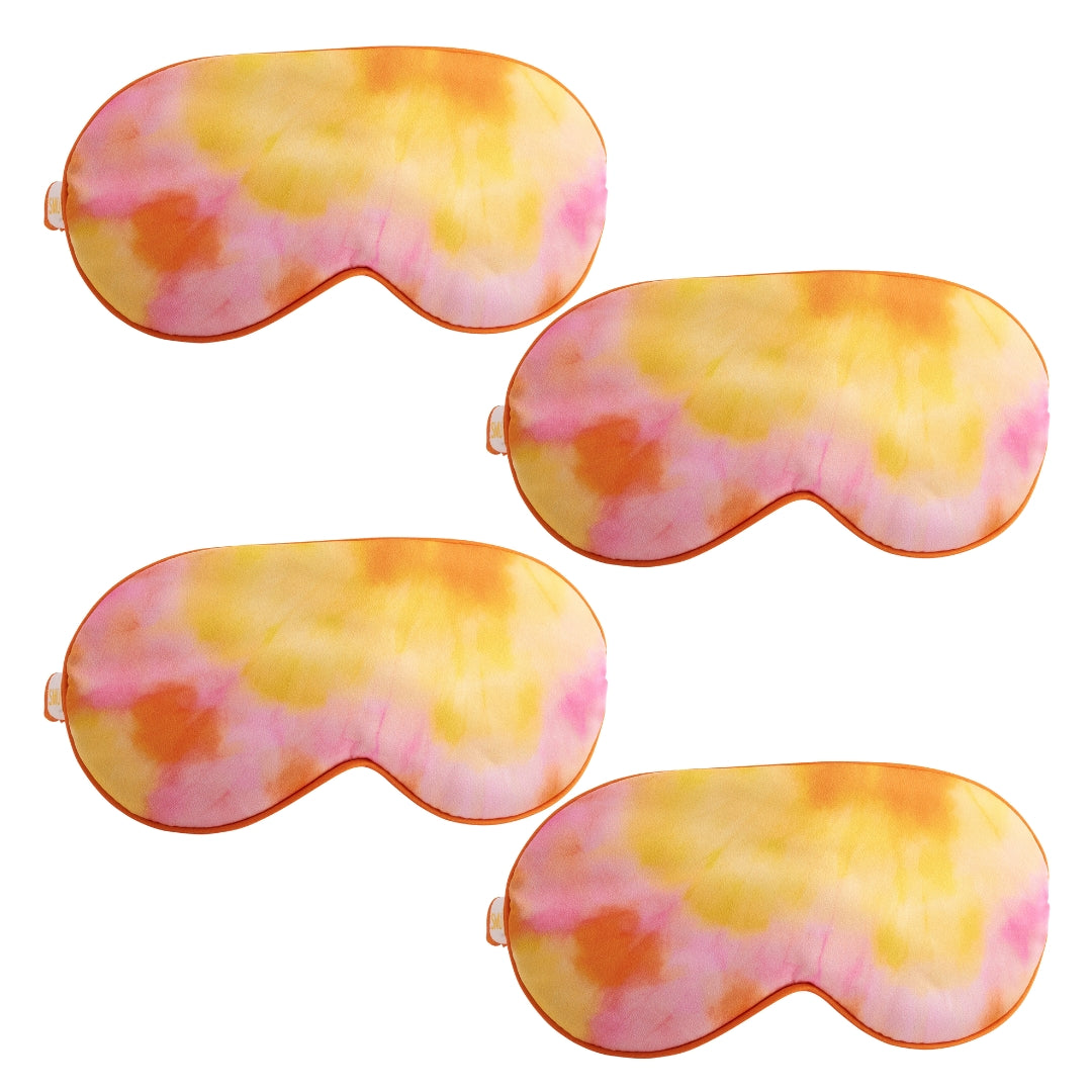 Satin Sleep Mask Multipack Sets - Various Designs Orange Tye Dye - Satin Sleep Mask Set