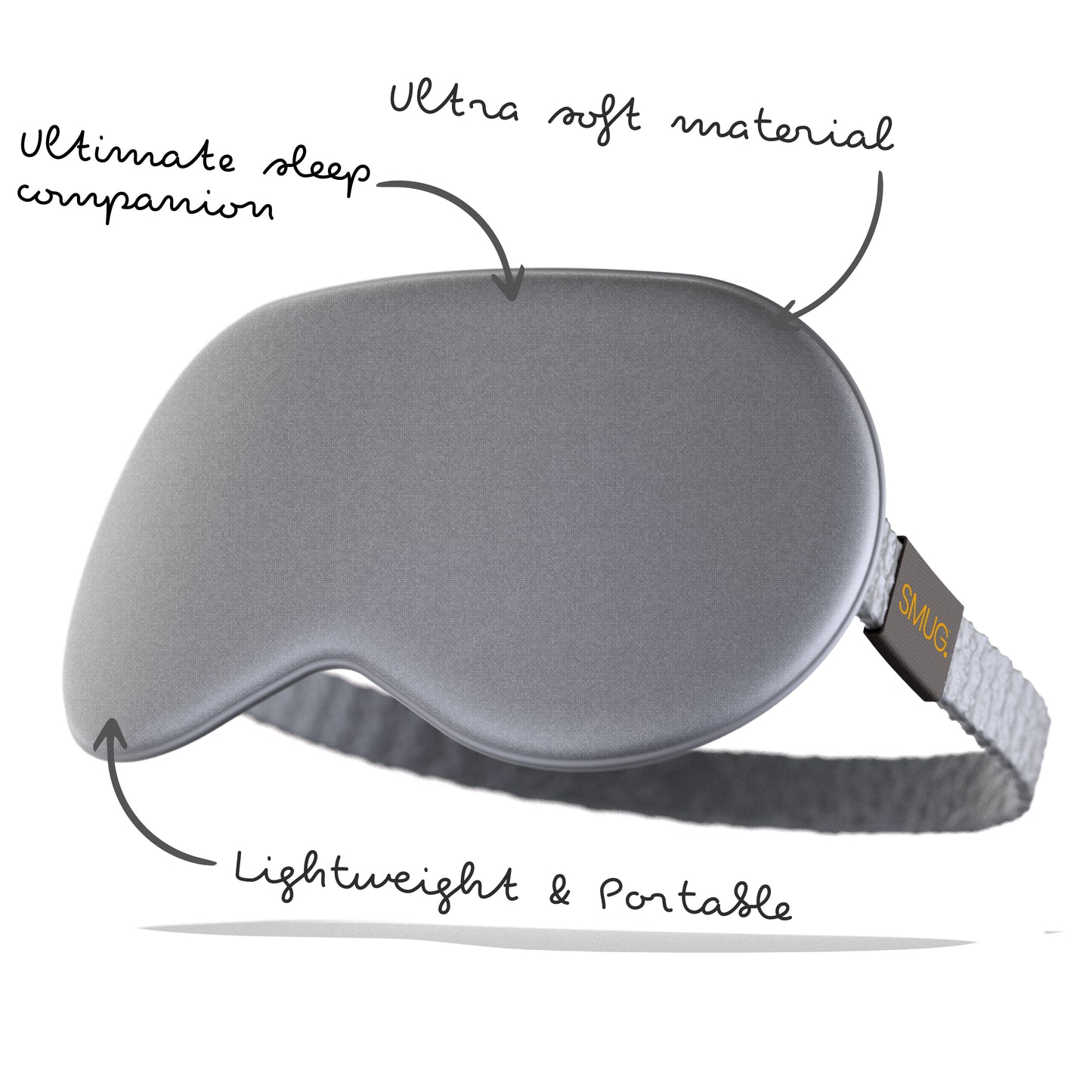 Satin Sleep Mask - Grey - Satin Sleep Mask