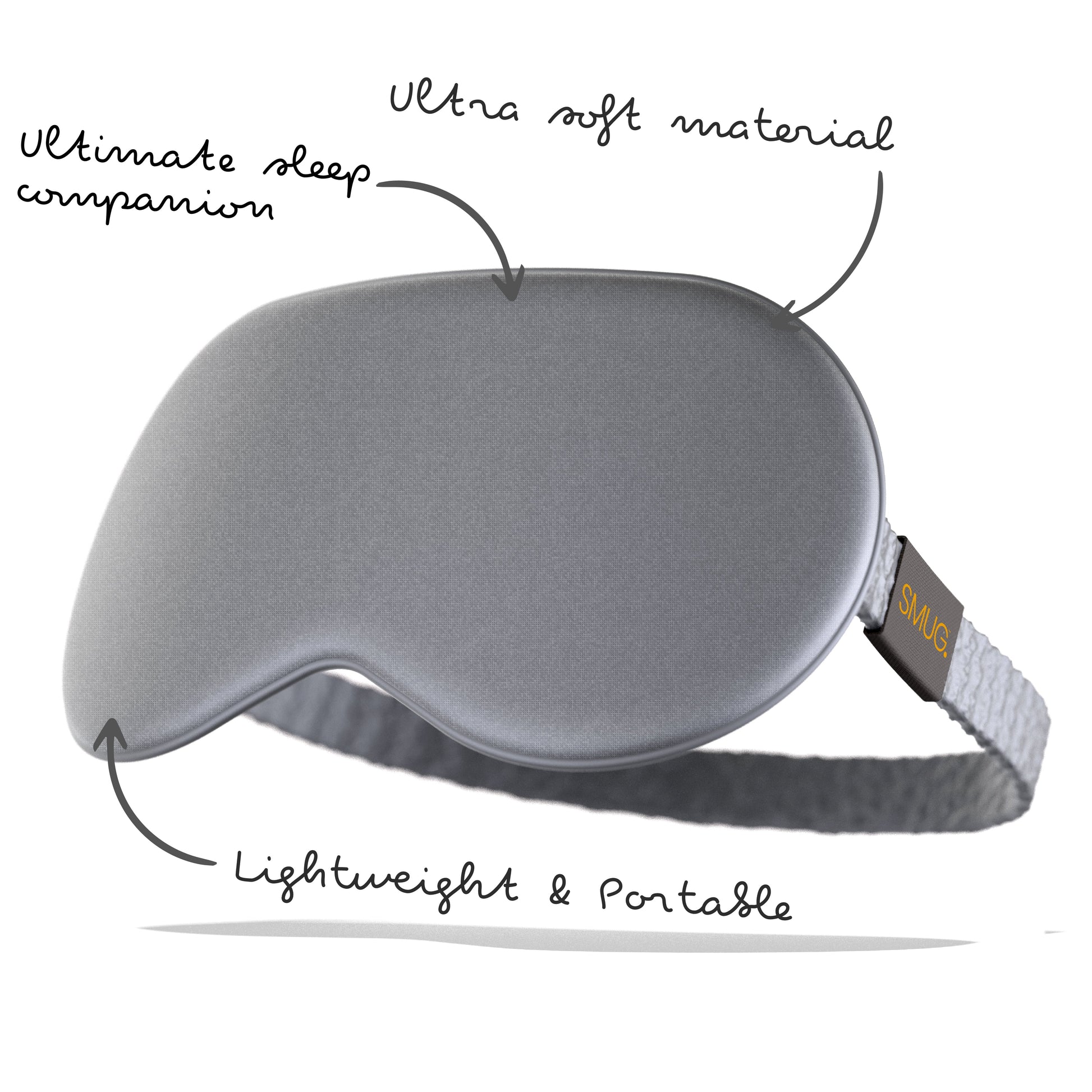 Satin Sleep Mask - Grey - Satin Sleep Mask