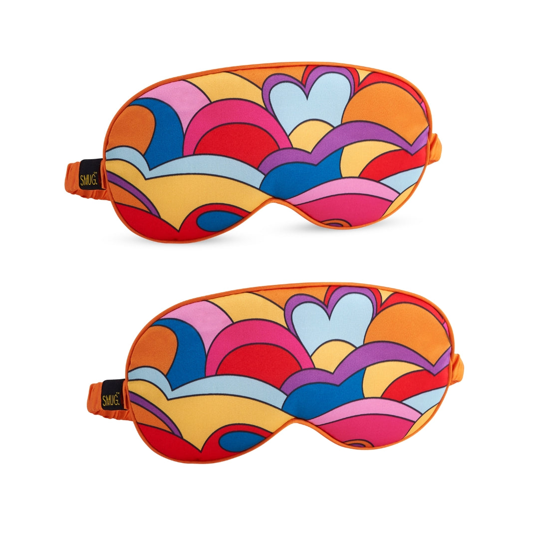 Satin Sleep Mask Twin Pack Sets - Various Designs Lucy in the Sky - Satin Sleep Mask Set