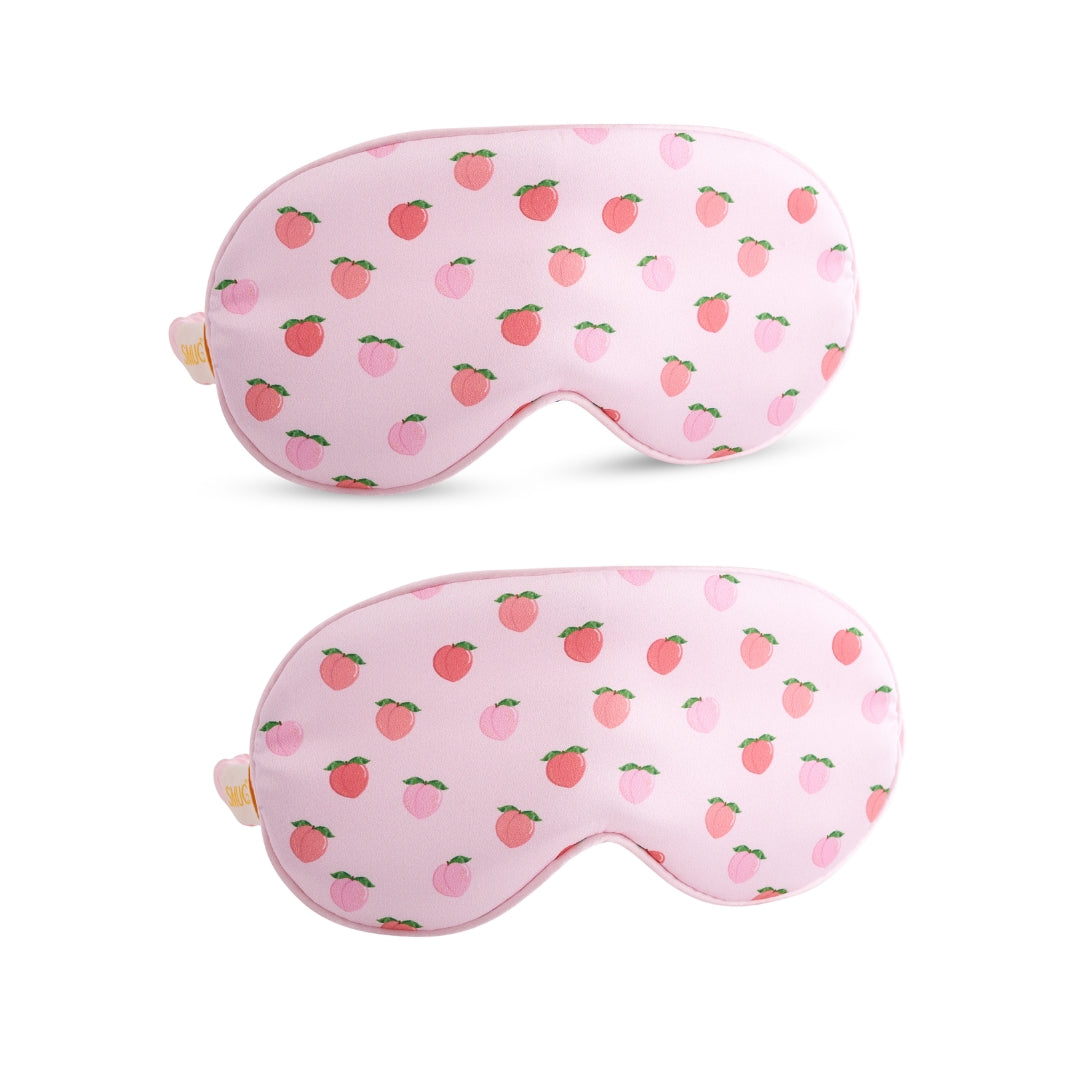 Satin Sleep Mask Twin Pack Sets - Various Designs Peachy - Satin Sleep Mask Set