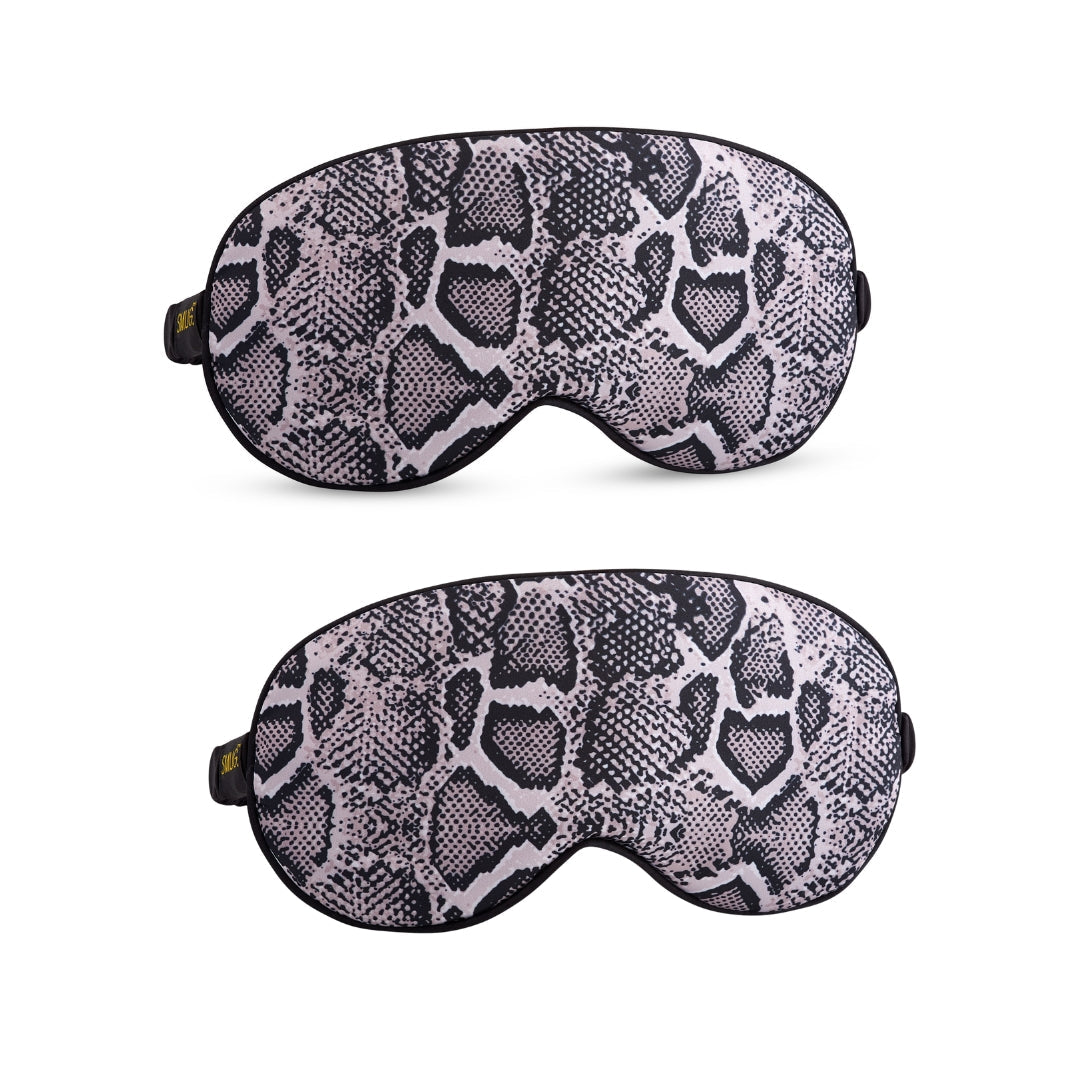 Satin Sleep Mask Twin Pack Sets - Various Designs Snake - Satin Sleep Mask Set