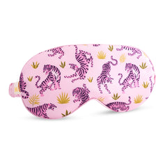 Satin Sleep Mask with Trendy Tiger Print