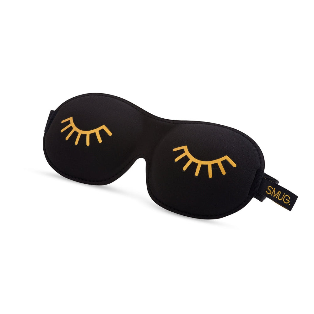 Máscara de dormir blackout 3D contornada - estampado Wink, preto