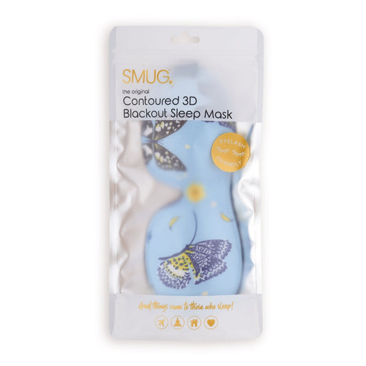 Contoured 3D Blackout Sleep Mask, Butterflies - Contoured Sleep Mask