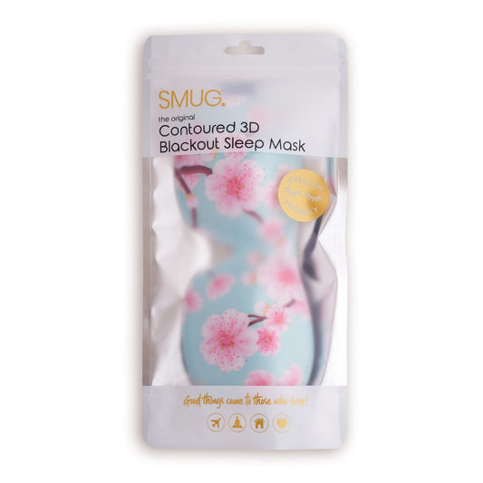Contoured 3D Blackout Sleep Mask - Cherry Blossom Print - Contoured Sleep Mask