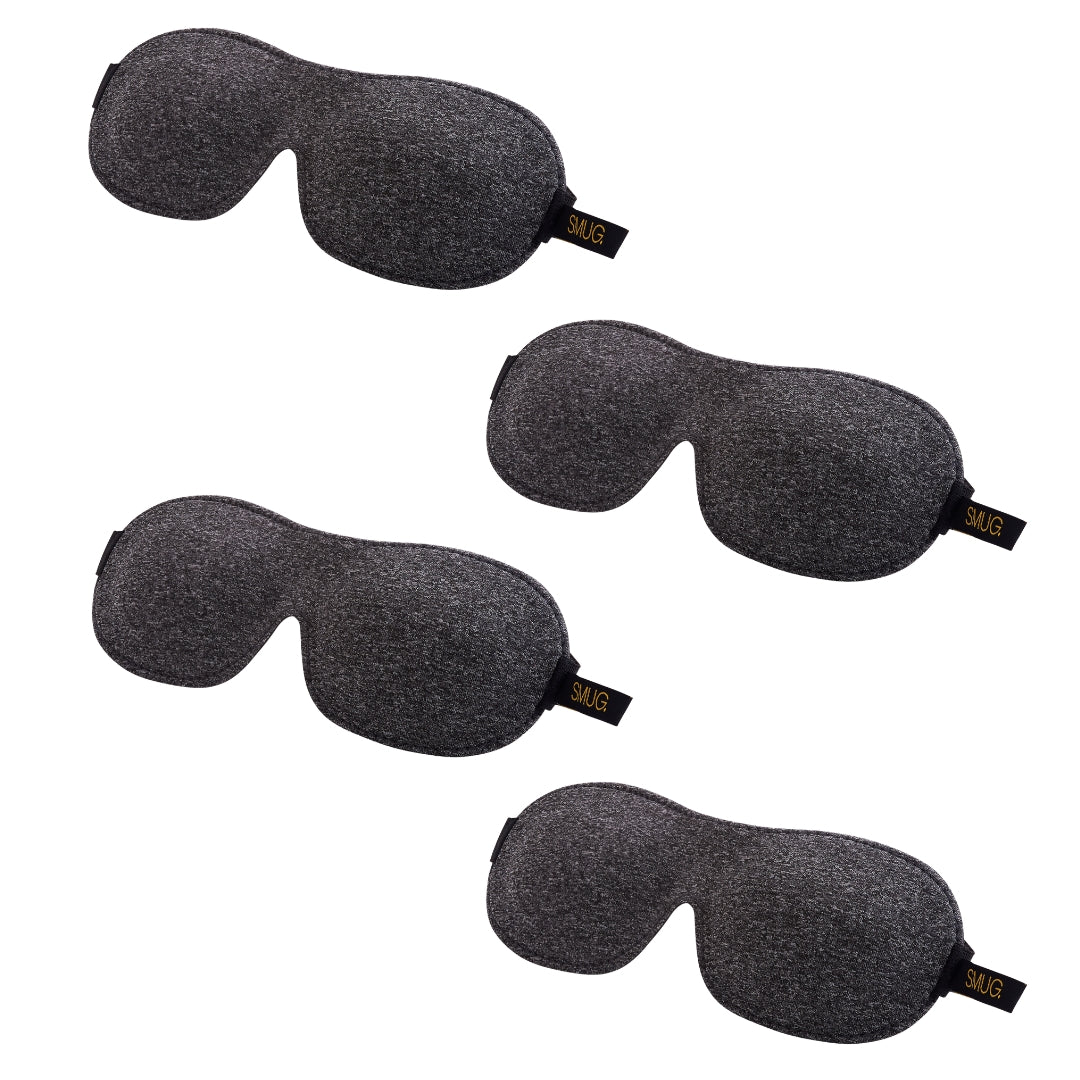 Contoured Sleep Mask Multipack Sets - Various Designs Dark Grey Marl - Contoured Sleep Mask Set