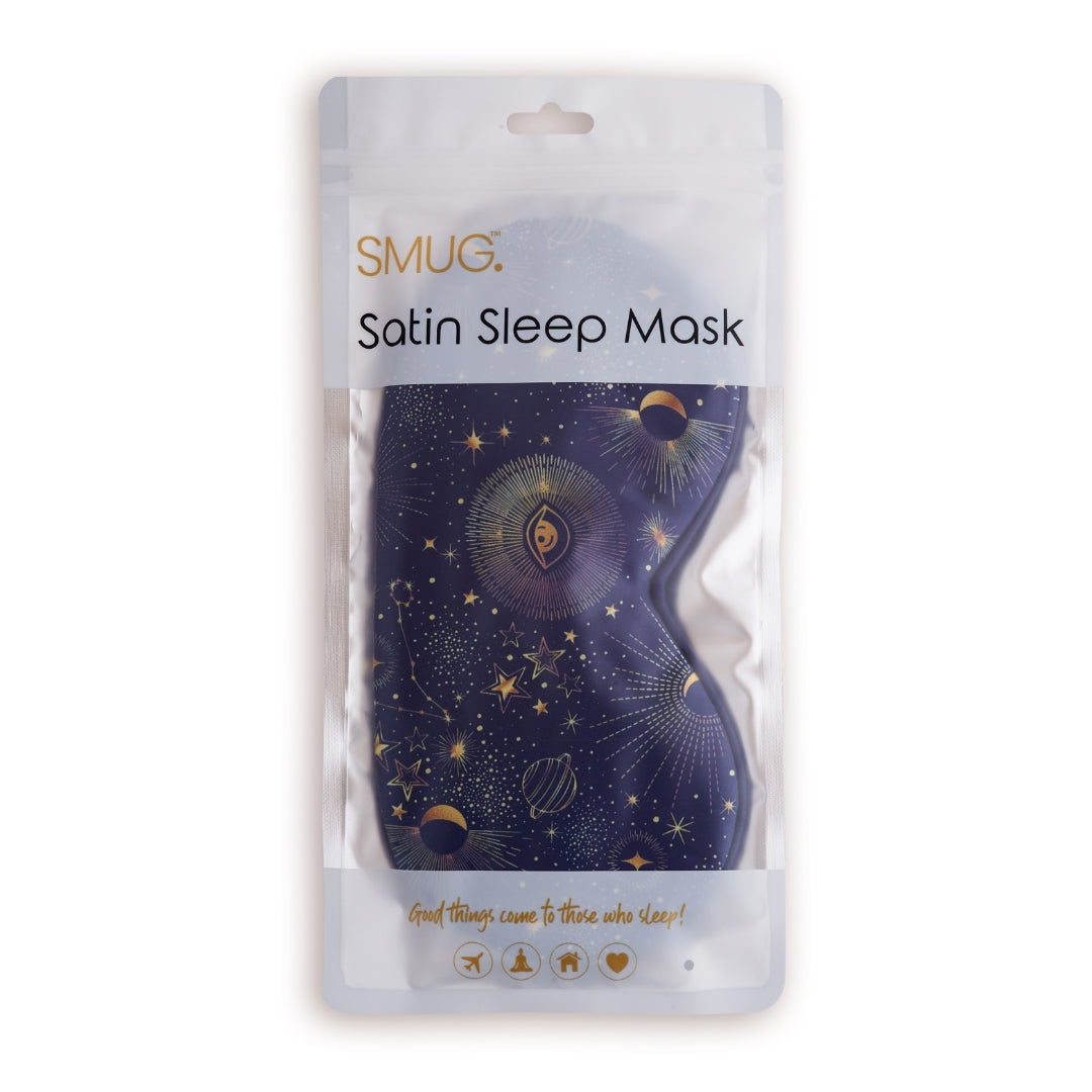 Satin Sleep Mask - Blue Celestial - Satin Sleep Mask