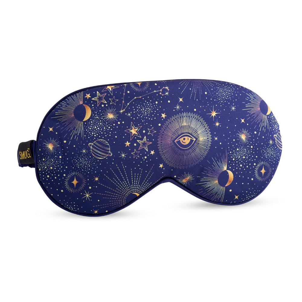 Máscara de dormir em cetim - Azul Celestial