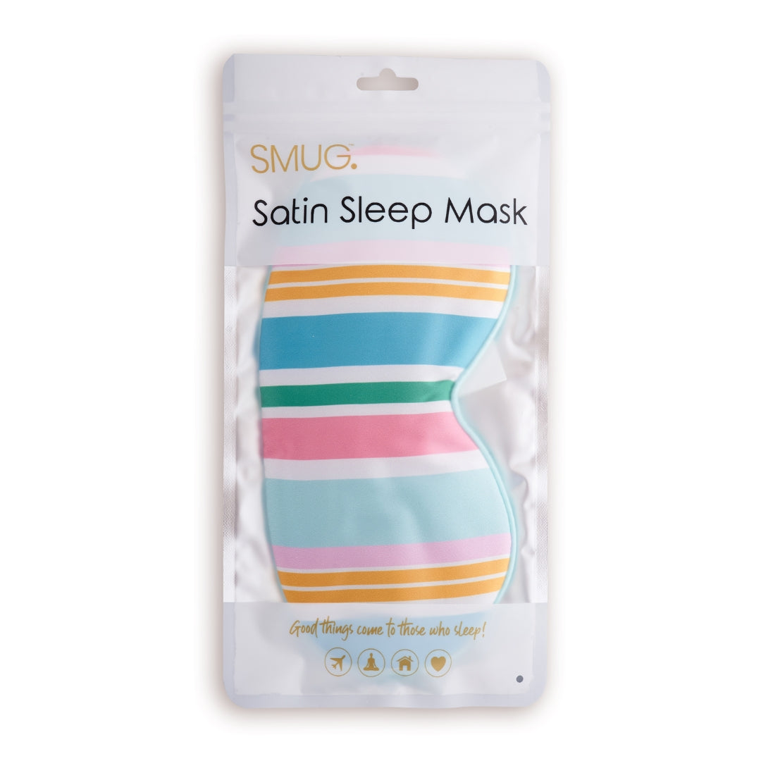 Satin Sleep Mask - Bold Stripe Print - Satin Sleep Mask