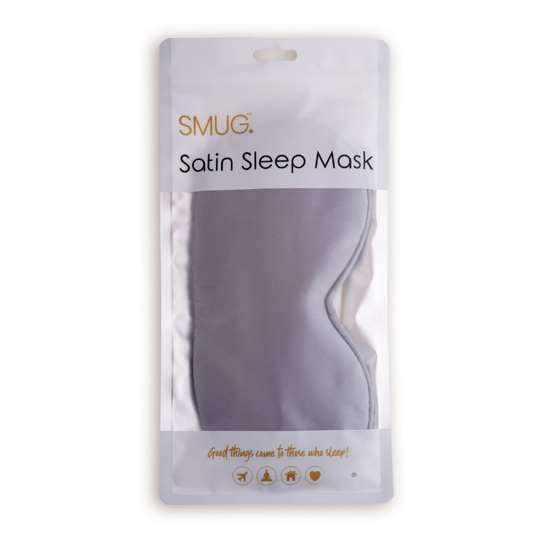 Satin Sleep Mask - Grey - Satin Sleep Mask