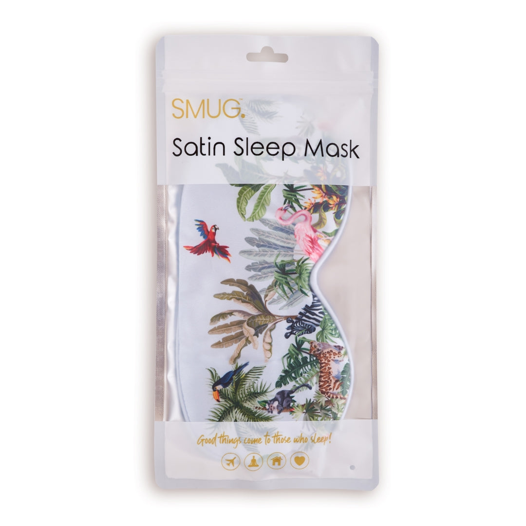 Satin Sleep Mask - Jungle Print - Satin Sleep Mask