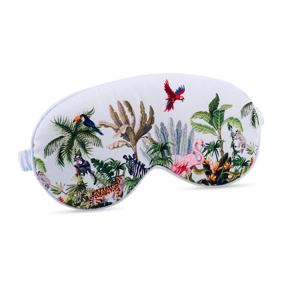 Masque de sommeil en satin - Imprimé jungle