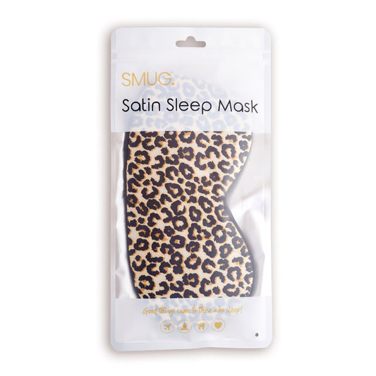 Satin Sleep Mask - Leopard Print - Satin Sleep Mask
