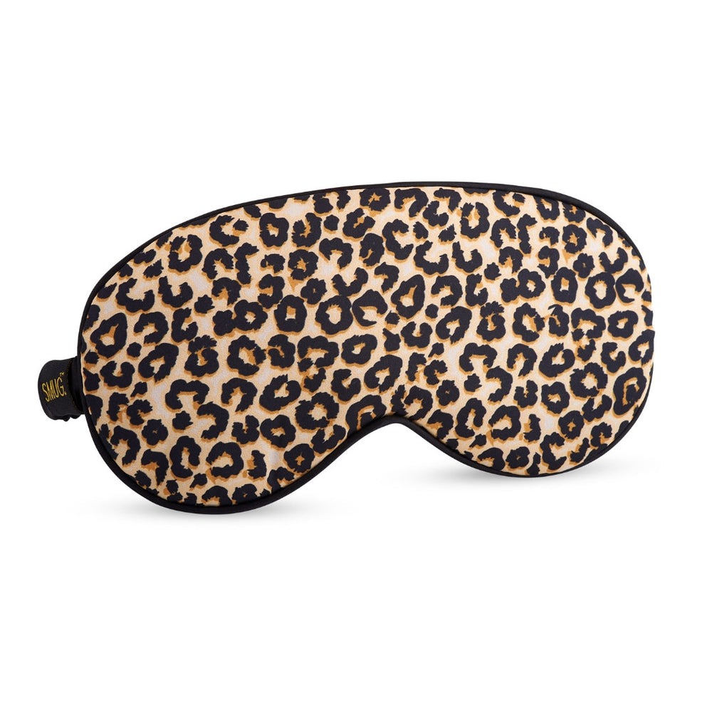 Máscara de dormir em cetim - padrão leopardo