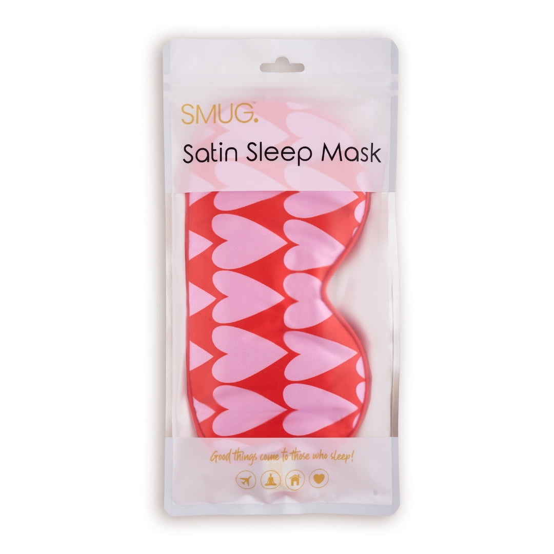 Satin Sleep Mask - Longheart Print - Satin Sleep Mask