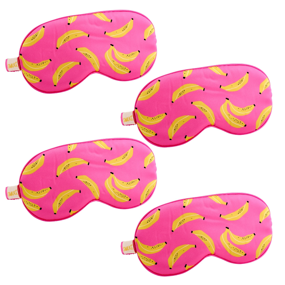 Satin Sleep Mask Multipack Sets - Various Designs Banana - Satin Sleep Mask Set