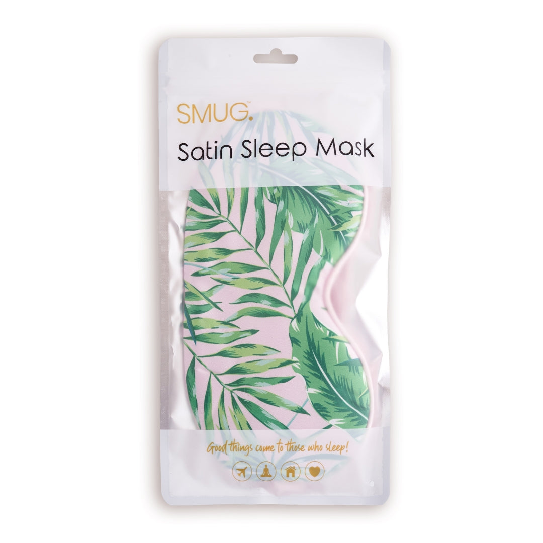Satin Sleep Mask - Palm Print - Satin Sleep Mask